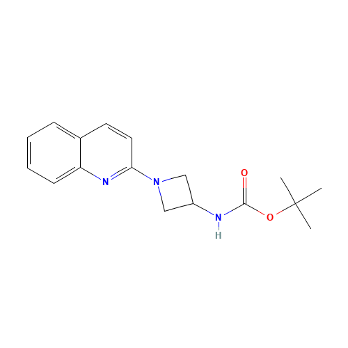 tert-butyl N-(1-quinolin-2-ylazetidin-3-yl)carbamate (CAS: 1350607-88-3) - Chemical Structure and Molecular Formula 