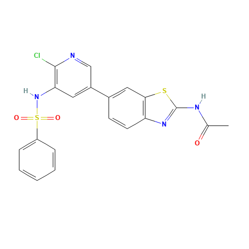 N-[6-[5-(benzenesulfonamido)-6-chloropyridin-3-yl]-1,3-benzothiazol-2-yl]acetamide (CAS: 1112981-07-3) - Related Chemical Product
