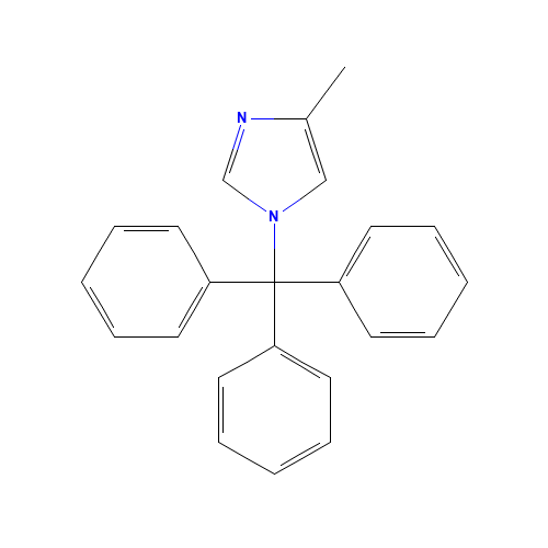 4-methyl-1-tritylimidazole (CAS: 82594-80-7) - Chemical Structure and Molecular Formula 