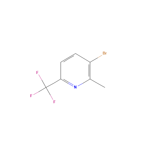 3-bromo-2-methyl-6-(trifluoromethyl)pyridine (CAS: 1010422-53-3) - Chemical Structure and Molecular Formula 