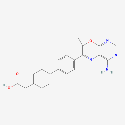 2-[4-[4-(4-amino-7,7-dimethylpyrimido[4,5-b][1,4]oxazin-6-yl)phenyl]cyclohexyl]acetic acid (CAS: 701236-77-3) - Related Chemical Product