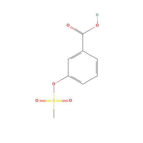 3-methylsulfonyloxybenzoic acid (CAS: 28547-24-2) - Chemical Structure and Molecular Formula 