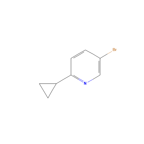 5-bromo-2-cyclopropylpyridine (CAS: 579475-29-9) - Chemical Structure and Molecular Formula 
