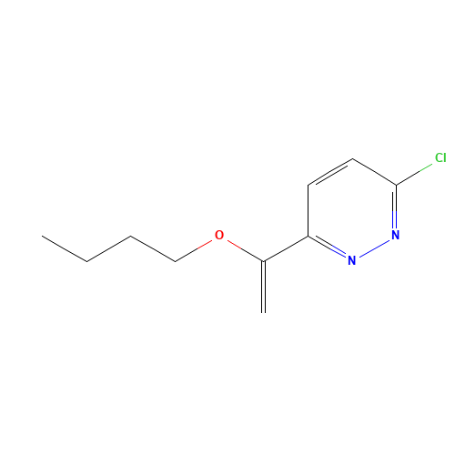 3-(1-butoxyethenyl)-6-chloropyridazine (CAS: 214701-29-8) - Chemical Structure and Molecular Formula 
