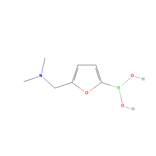 [5-[(dimethylamino)methyl]furan-2-yl]boronic acid (CAS: 1075220-41-5) - Chemical Structure and Molecular Formula 