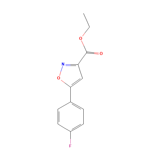ethyl 5-(4-fluorophenyl)-1,2-oxazole-3-carboxylate (CAS: 377052-00-1) - Chemical Structure and Molecular Formula 