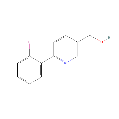 [6-(2-fluorophenyl)pyridin-3-yl]methanol (CAS: 887974-54-1) - Chemical Structure and Molecular Formula 