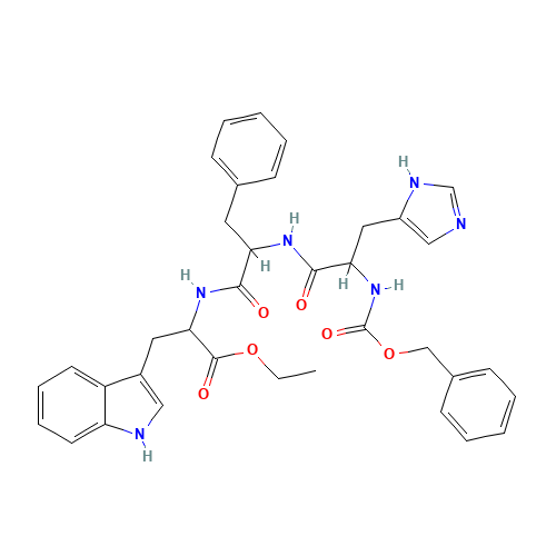 ethyl 2-[[2-[[3-(1H-imidazol-5-yl)-2-(phenylmethoxycarbonylamino)propanoyl]amino]-3-phenylpropanoyl]amino]-3-(1H-indol-3-yl)propanoate (CAS: 10119-01-4) - Related Chemical Product
