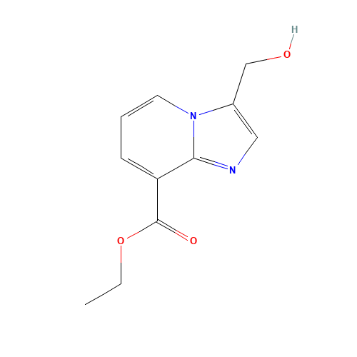 ethyl 3-(hydroxymethyl)imidazo[1,2-a]pyridine-8-carboxylate (CAS: 834869-05-5) - Chemical Structure and Molecular Formula 