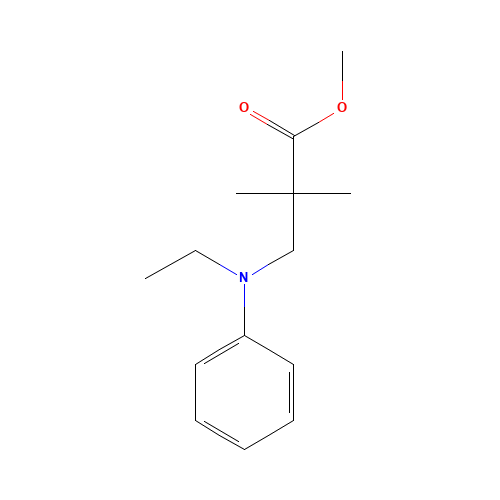 methyl 3-(N-ethylanilino)-2,2-dimethylpropanoate (CAS: 222313-54-4) - Chemical Structure and Molecular Formula 