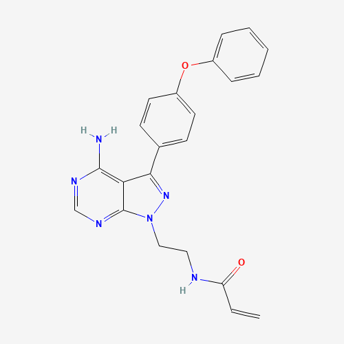 N-[2-[4-amino-3-(4-phenoxyphenyl)pyrazolo[3,4-d]pyrimidin-1-yl]ethyl]prop-2-enamide (CAS: 1023896-76-5) - Related Chemical Product