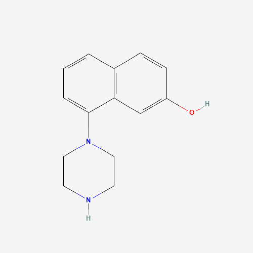 8-piperazin-1-ylnaphthalen-2-ol (CAS: 189350-02-5) - Chemical Structure and Molecular Formula 