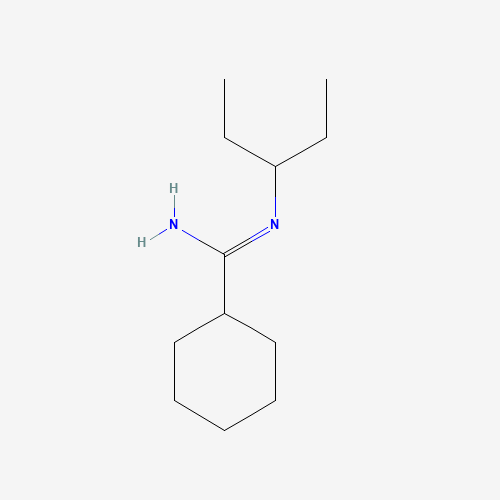 N'-pentan-3-ylcyclohexanecarboximidamide (CAS: 1039767-96-8) - Chemical Structure and Molecular Formula 