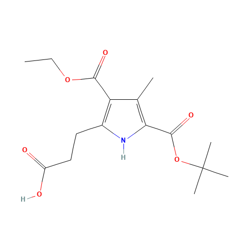 3-[3-ethoxycarbonyl-4-methyl-5-[(2-methylpropan-2-yl)oxycarbonyl]-1H-pyrrol-2-yl]propanoic acid (CAS: 1082989-70-5) - Related Chemical Product