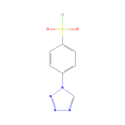 4-(tetrazol-1-yl)benzenesulfonyl chloride (CAS: 1099660-63-5) - Chemical Structure and Molecular Formula 