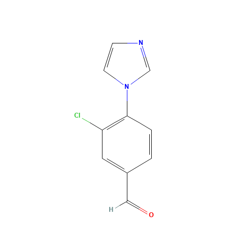 3-chloro-4-imidazol-1-ylbenzaldehyde (CAS: 870837-48-2) - Chemical Structure and Molecular Formula 