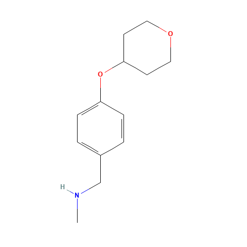 N-methyl-1-[4-(oxan-4-yloxy)phenyl]methanamine (CAS: 898289-40-2) - Chemical Structure and Molecular Formula 