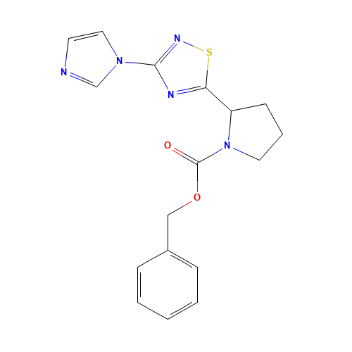 benzyl 2-(3-imidazol-1-yl-1,2,4-thiadiazol-5-yl)pyrrolidine-1-carboxylate (CAS: 888314-32-7) - Related Chemical Product