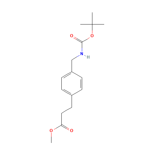 methyl 3-[4-[[(2-methylpropan-2-yl)oxycarbonylamino]methyl]phenyl]propanoate (CAS: 132691-44-2) - Related Chemical Product