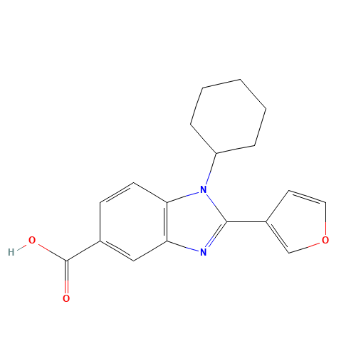 1-cyclohexyl-2-(furan-3-yl)benzimidazole-5-carboxylic acid (CAS: 390811-95-7) - Related Chemical Product