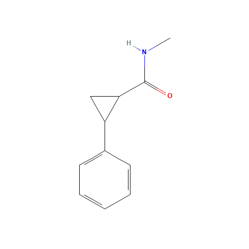 N-methyl-2-phenylcyclopropane-1-carboxamide (CAS: 200283-04-1) - Chemical Structure and Molecular Formula 