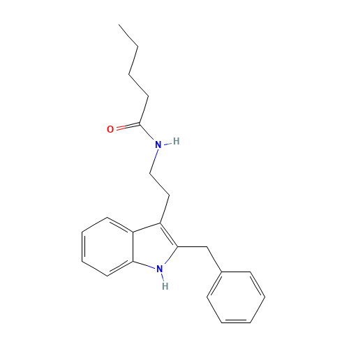 N-[2-(2-benzyl-1H-indol-3-yl)ethyl]pentanamide (CAS: 343263-95-6) - Related Chemical Product