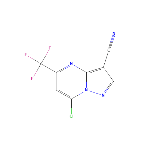 7-chloro-5-(trifluoromethyl)pyrazolo[1,5-a]pyrimidine-3-carbonitrile (CAS: 1131604-90-4) - Related Chemical Product