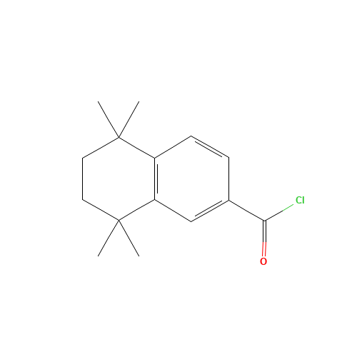 5,5,8,8-tetramethyl-6,7-dihydronaphthalene-2-carbonyl chloride (CAS: 104224-50-2) - Chemical Structure and Molecular Formula 