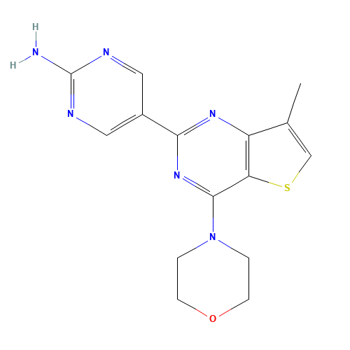 5-(7-methyl-4-morpholin-4-ylthieno[3,2-d]pyrimidin-2-yl)pyrimidin-2-amine (CAS: 1033734-34-7) - Related Chemical Product