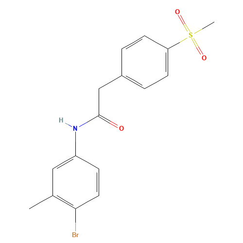 N-(4-bromo-3-methylphenyl)-2-(4-methylsulfonylphenyl)acetamide (CAS: 1426805-59-5) - Related Chemical Product
