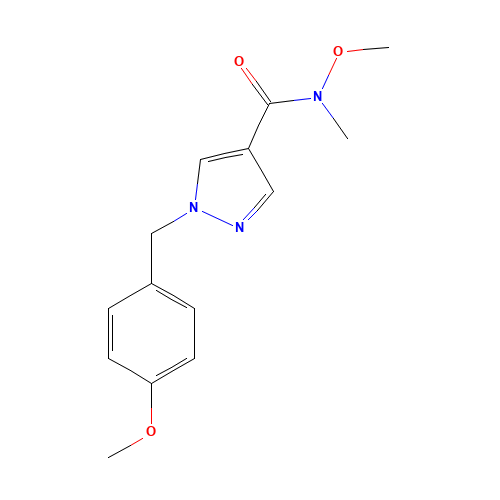 N-methoxy-1-[(4-methoxyphenyl)methyl]-N-methylpyrazole-4-carboxamide (CAS: 1105039-59-5) - Related Chemical Product