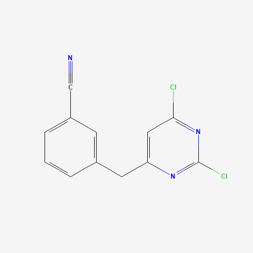 3-[(2,6-dichloropyrimidin-4-yl)methyl]benzonitrile (CAS: 927679-36-5) - Chemical Structure and Molecular Formula 