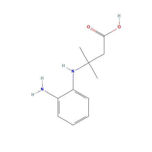 3-(2-aminoanilino)-3-methylbutanoic acid (CAS: 1407835-31-7) - Chemical Structure and Molecular Formula 
