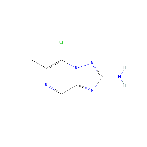5-chloro-6-methyl-[1,2,4]triazolo[1,5-a]pyrazin-2-amine (CAS: 1454654-53-5) - Chemical Structure and Molecular Formula 