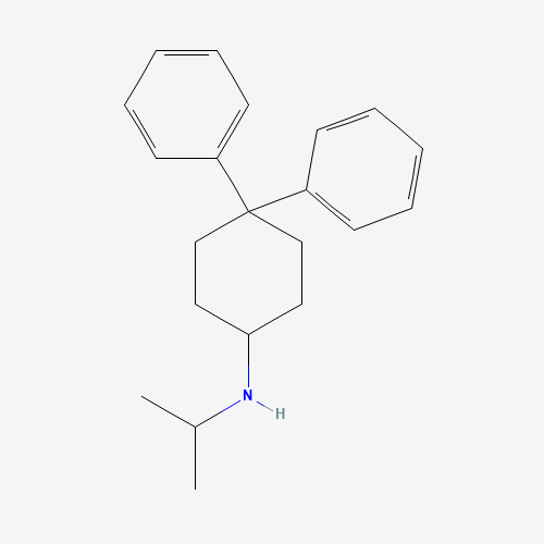 4,4-diphenyl-N-propan-2-ylcyclohexan-1-amine (CAS: 14334-40-8) - Chemical Structure and Molecular Formula 
