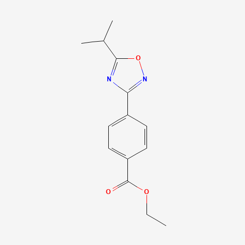 ethyl 4-(5-propan-2-yl-1,2,4-oxadiazol-3-yl)benzoate (CAS: 1166756-84-8) - Related Chemical Product