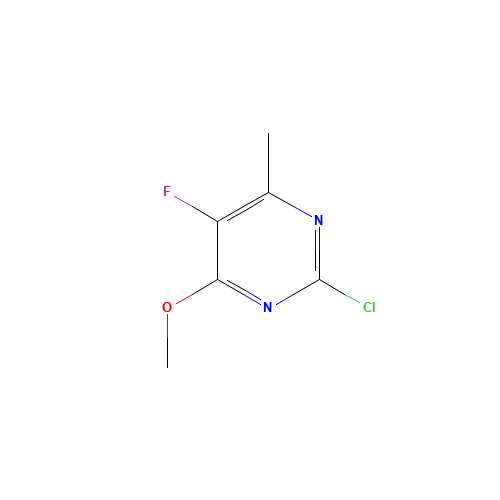 2-chloro-5-fluoro-4-methoxy-6-methylpyrimidine (CAS: 1192479-35-8) - Chemical Structure and Molecular Formula 
