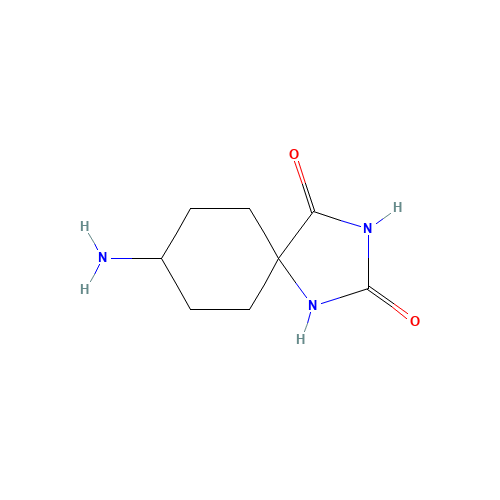 8-amino-1,3-diazaspiro[4.5]decane-2,4-dione (CAS: 1357924-94-7) - Chemical Structure and Molecular Formula 