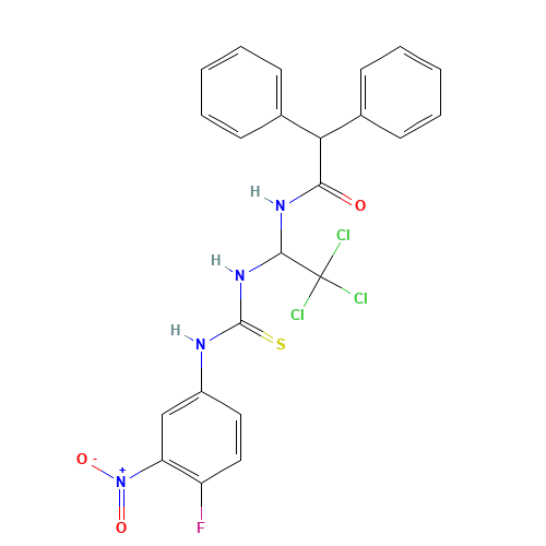2,2-diphenyl-N-[2,2,2-trichloro-1-[(4-fluoro-3-nitrophenyl)carbamothioylamino]ethyl]acetamide (CAS: 905973-89-9) - Related Chemical Product