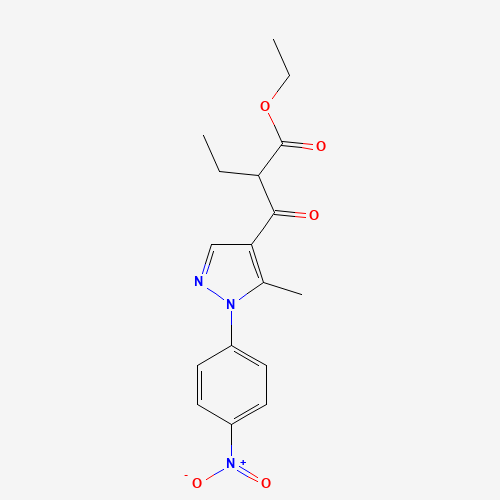 ethyl 2-[5-methyl-1-(4-nitrophenyl)pyrazole-4-carbonyl]butanoate (CAS: 1404530-82-0) - Related Chemical Product