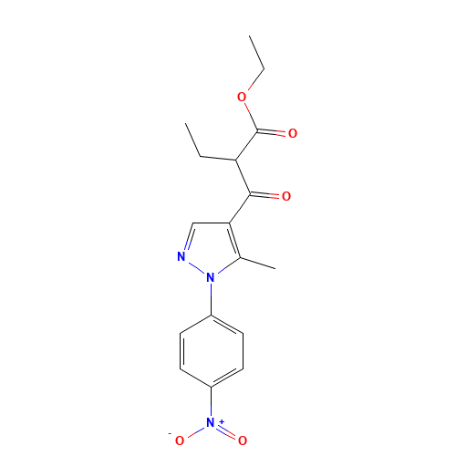 ethyl 2-[5-methyl-1-(4-nitrophenyl)pyrazole-4-carbonyl]butanoate (CAS: 1404530-82-0) - Related Chemical Product