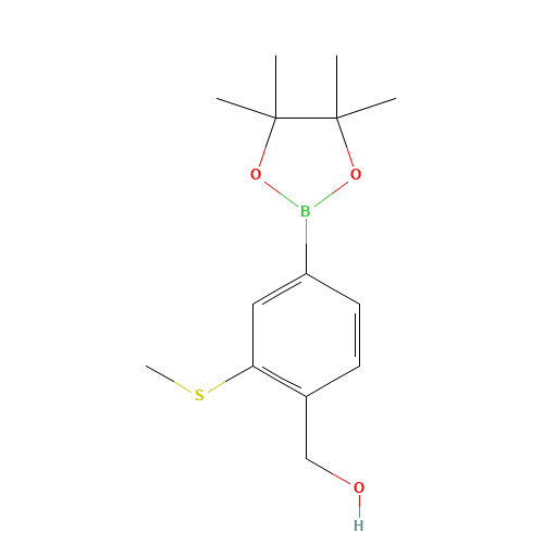 [2-methylsulfanyl-4-(4,4,5,5-tetramethyl-1,3,2-dioxaborolan-2-yl)phenyl]methanol (CAS: 1314143-35-5) - Related Chemical Product