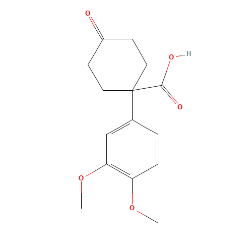 1-(3,4-dimethoxyphenyl)-4-oxocyclohexane-1-carboxylic acid (CAS: 887978-64-5) - Related Chemical Product