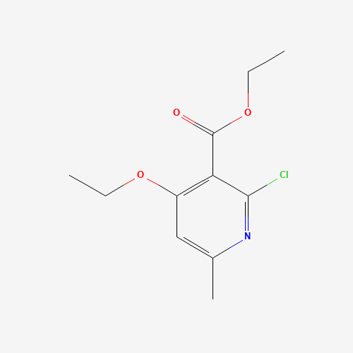 ethyl 2-chloro-4-ethoxy-6-methylpyridine-3-carboxylate (CAS: 111953-15-2) - Chemical Structure and Molecular Formula 