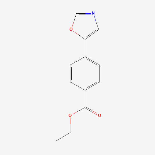 ethyl 4-(1,3-oxazol-5-yl)benzoate (CAS: 1261268-94-3) - Chemical Structure and Molecular Formula 