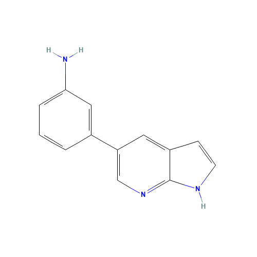 3-(1H-pyrrolo[2,3-b]pyridin-5-yl)aniline (CAS: 611205-04-0) - Chemical Structure and Molecular Formula 