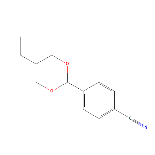 4-(5-ethyl-1,3-dioxan-2-yl)benzonitrile (CAS: 74240-63-4) - Chemical Structure and Molecular Formula 
