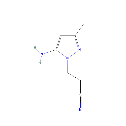 3-(5-amino-3-methylpyrazol-1-yl)propanenitrile (CAS: 61255-82-1) - Related Chemical Product