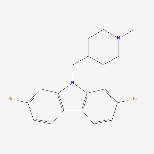 2,7-dibromo-9-[(1-methylpiperidin-4-yl)methyl]carbazole (CAS: 1616114-30-7) - Related Chemical Product