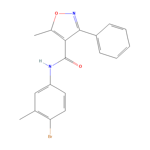N-(4-bromo-3-methylphenyl)-5-methyl-3-phenyl-1,2-oxazole-4-carboxamide (CAS: 432515-74-7) - Related Chemical Product